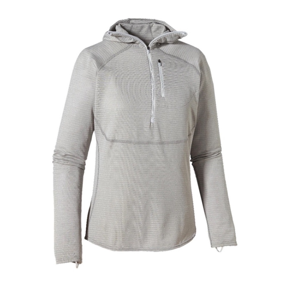 Patagonia Capilene® 4 Expedition Weight 1/4-Zip Gray Hoody Size Medium